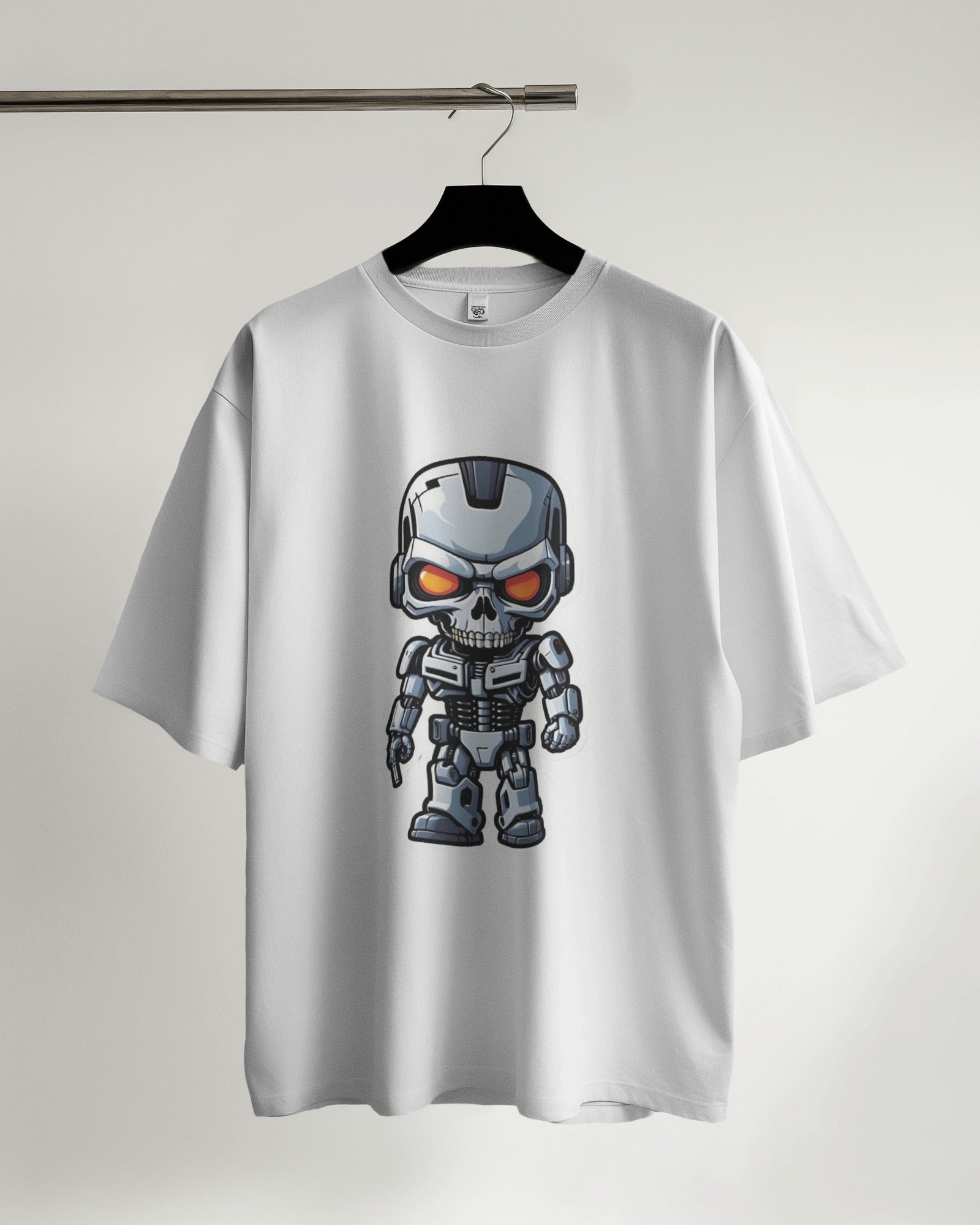 Cyber Skullbot Oversized Tee