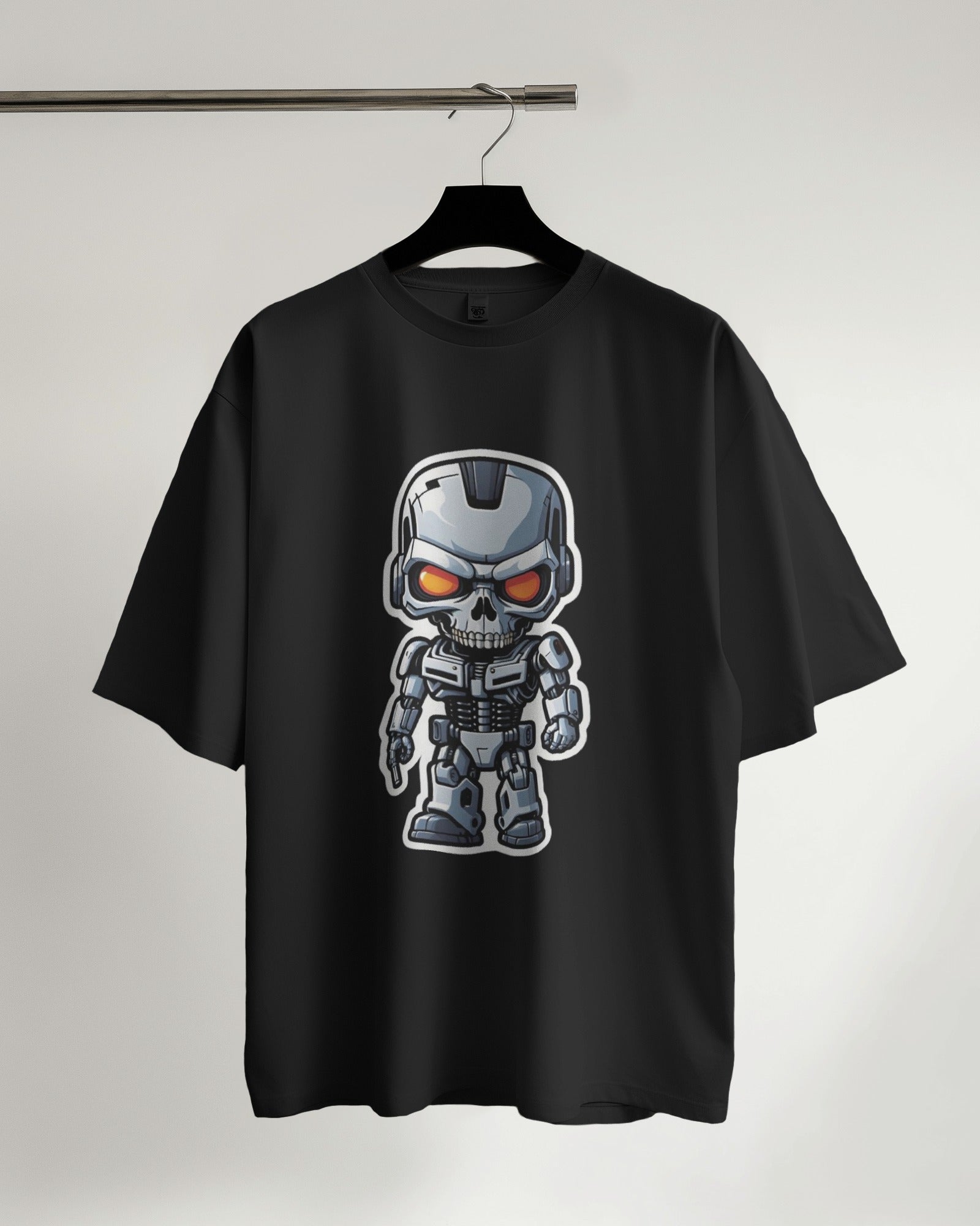 Cyber Skullbot Oversized Tee