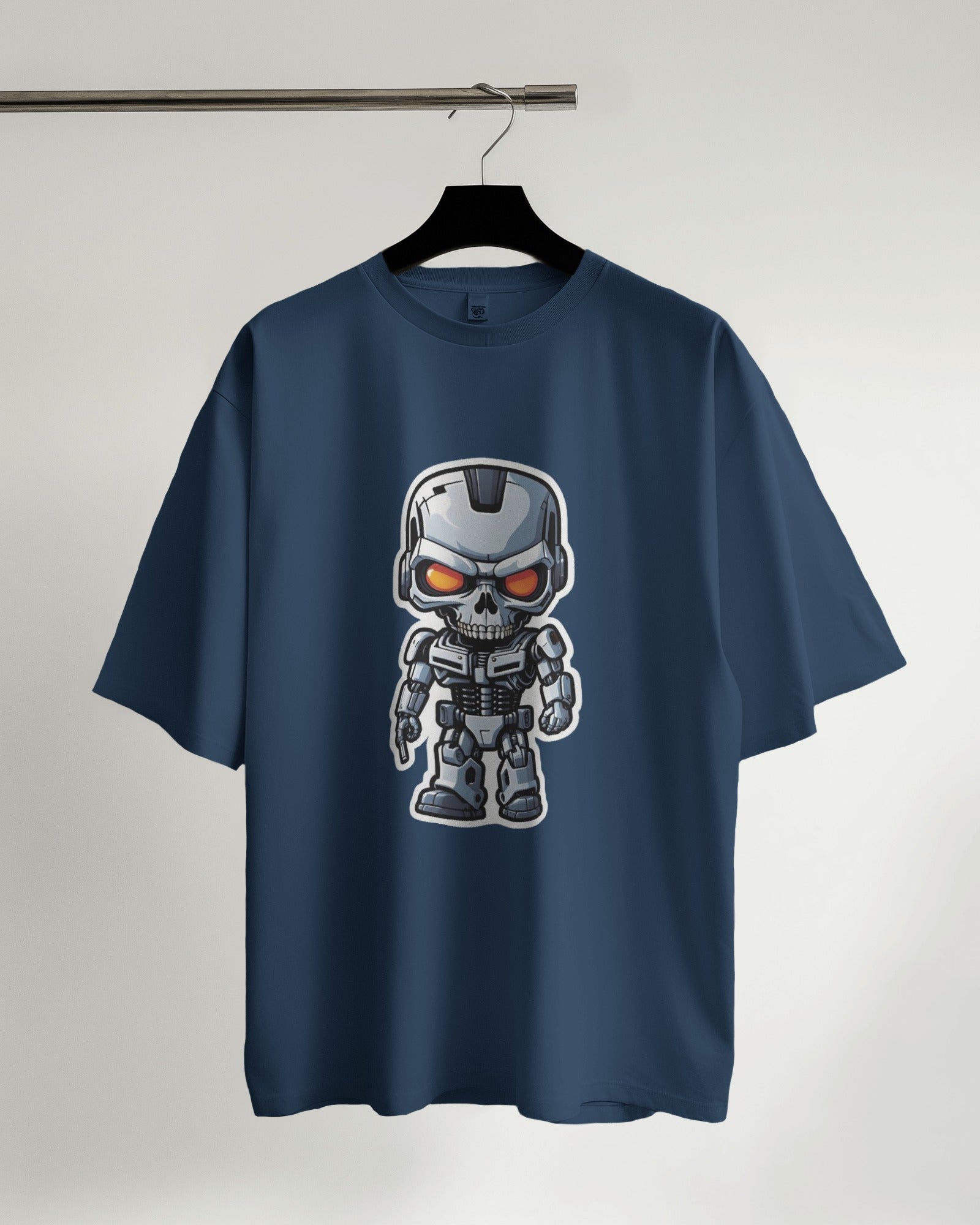 Cyber Skullbot Oversized Tee