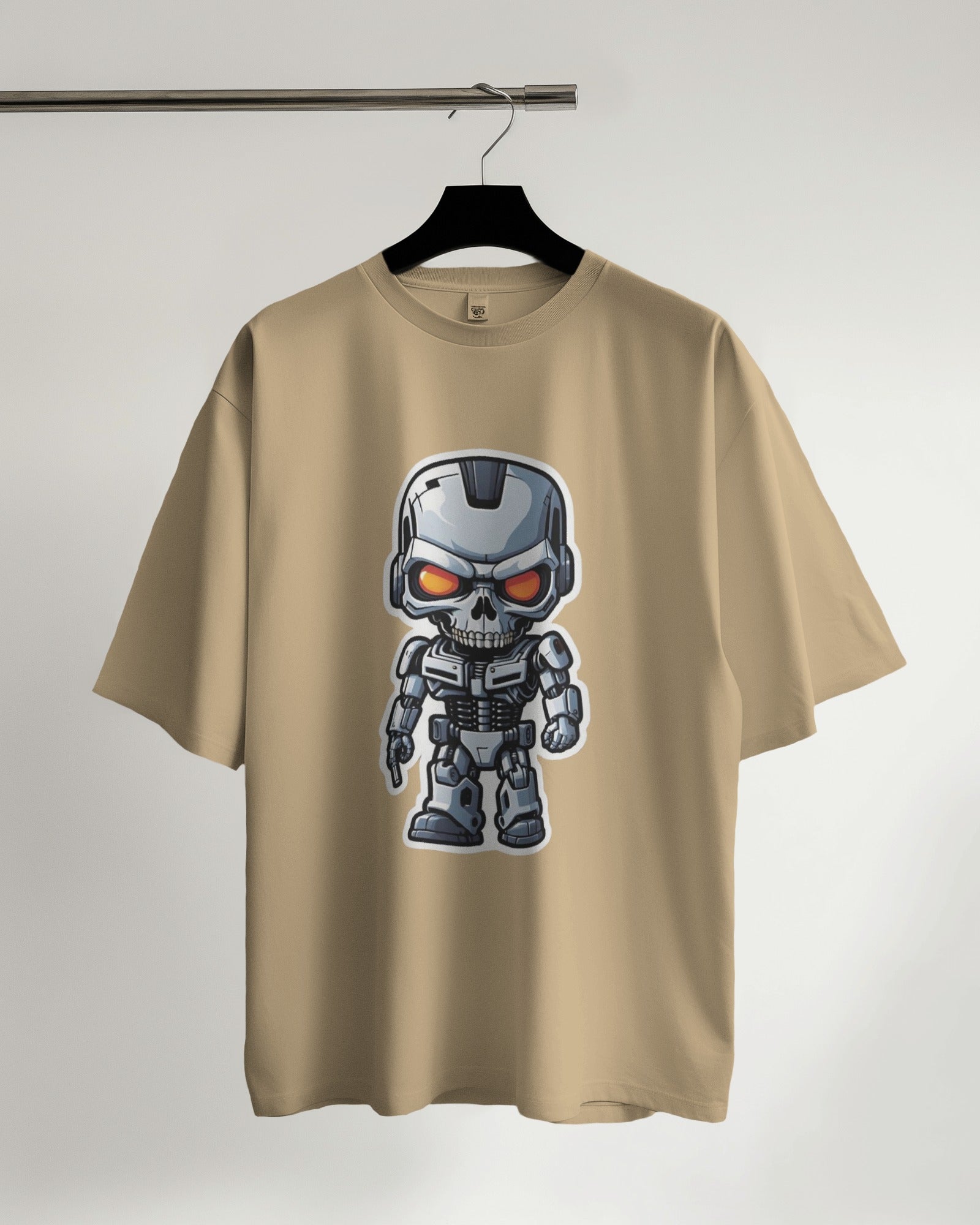 Cyber Skullbot Oversized Tee