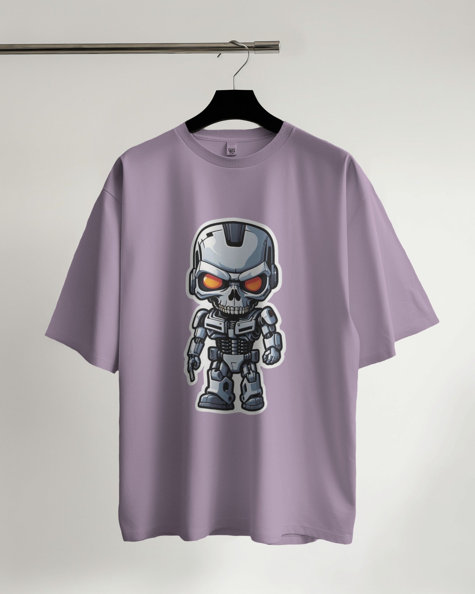 Cyber Skullbot Oversized Tee