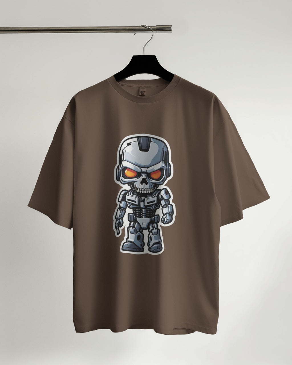 Cyber Skullbot Oversized Tee