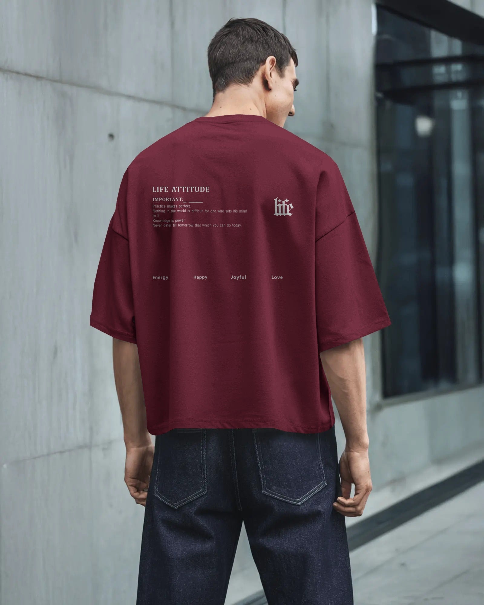 Life Attitude Oversized T-Shirt