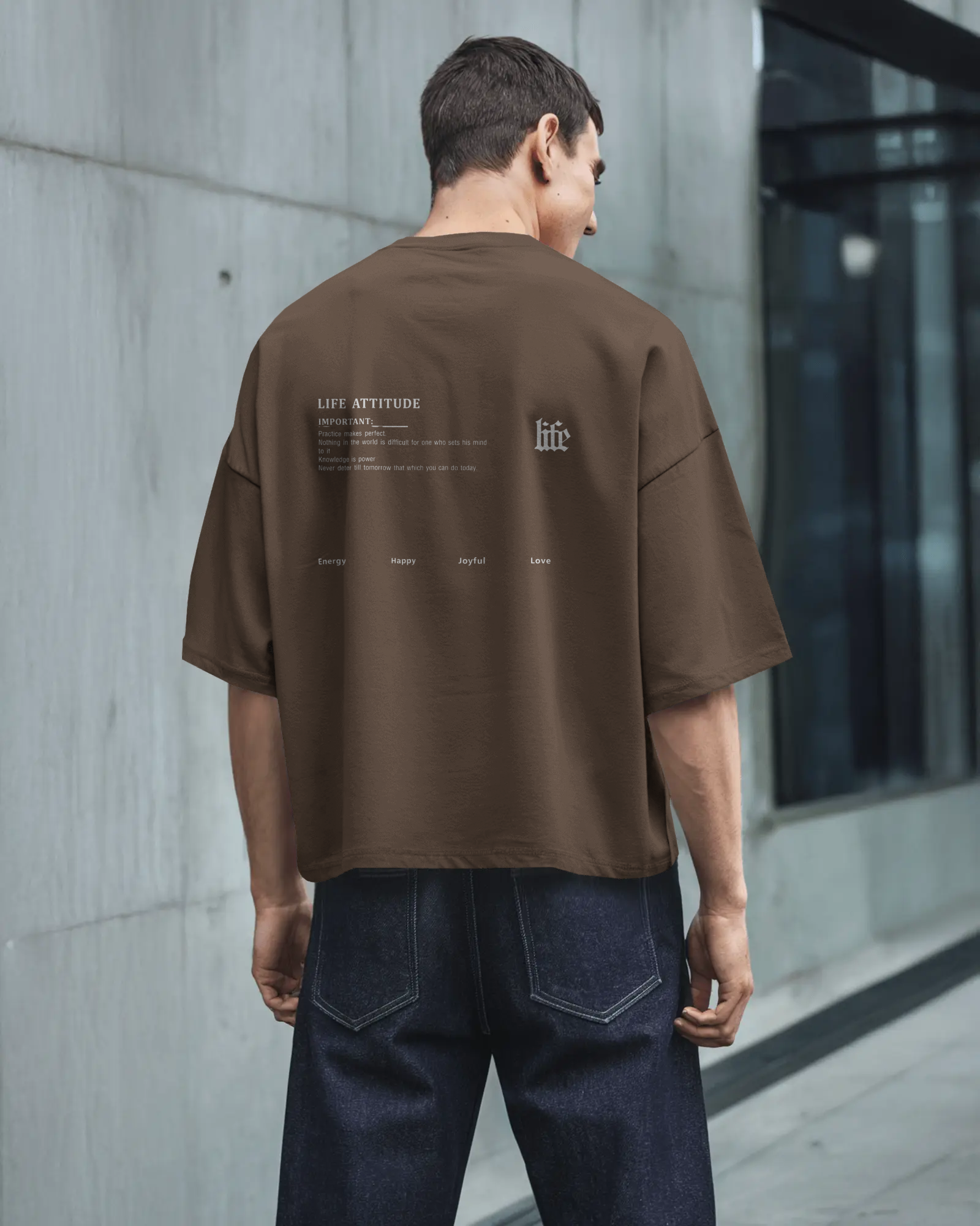 Life Attitude Oversized T-Shirt